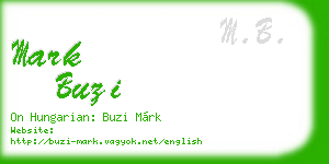 mark buzi business card