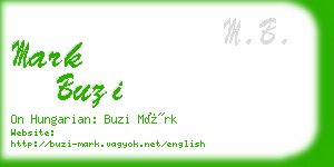 mark buzi business card